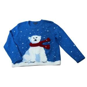 Northern Isles Polor Bear Wool/Angora Novelty Sweater XL